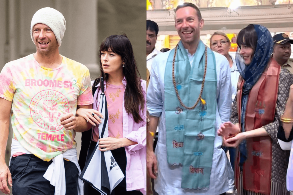 Chris Martin and Dakota Johnson