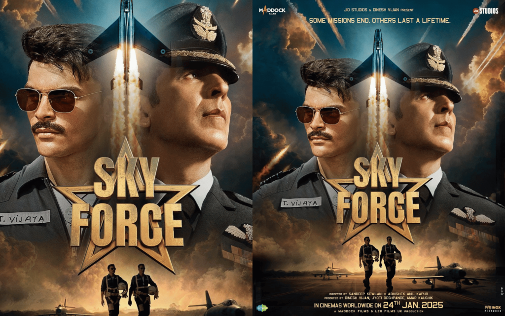 Akshay Kumar and Veer Pahariya ready to take off in Sky Force, with the trailer launching tomorrow.