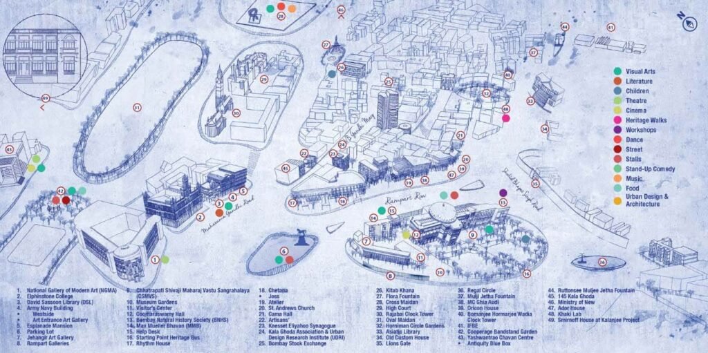 Map 2024 Discover the Kala Ghoda Arts Festival 2025: Event Details, Schedule, and How to Reach