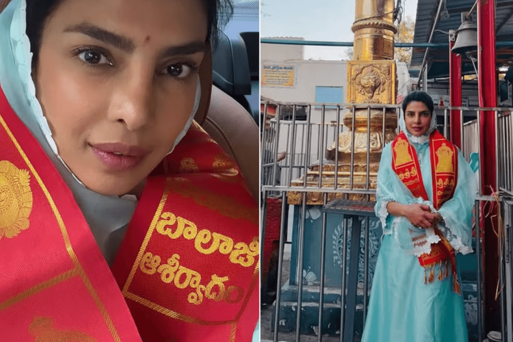 Priyanka Chopra visits Chilkur Balaji Temple